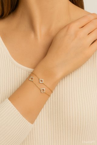 Trinity de Trèfle Bracelet