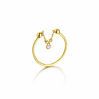 Elise Chain Charm Ring