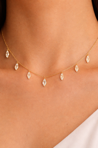 Aurelia Marquise Drop Necklace