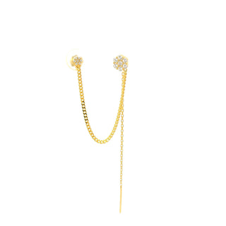 Celestia Double Diamond Chain Earring