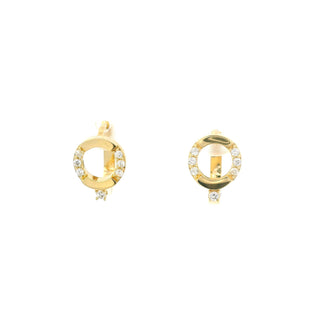 Valenza Pavé Halo Drop Hoops