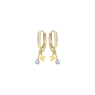 Fleur Charm Hoops