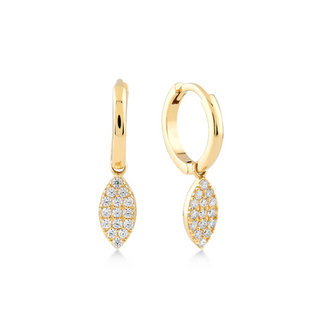 Solene Marquise Drop Hoops