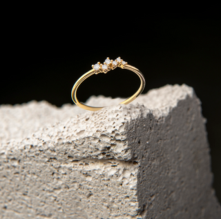 Lyra Diamond Cluster Ring