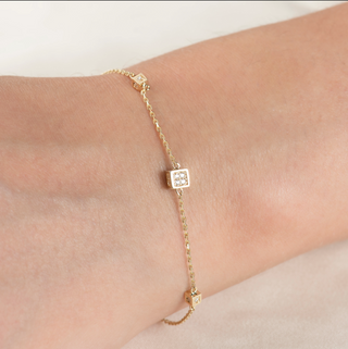Solenn Pavé Diamond Mini Squares Bracelet