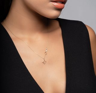 Celestia Drop Clover Necklace