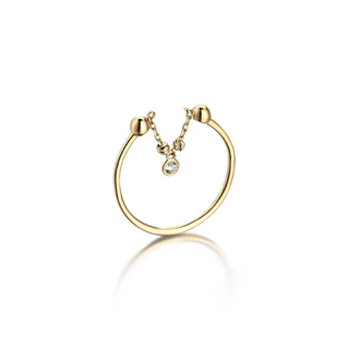 Elise Chain Charm Ring