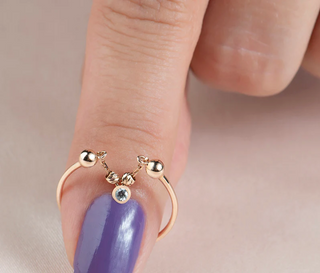 Elise Chain Charm Ring