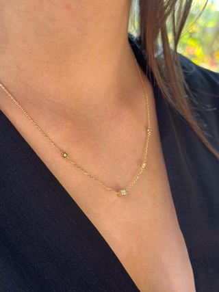 Solenn Pavé Bar Necklace