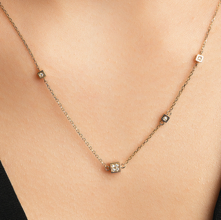 Solenn Pavé Bar Necklace