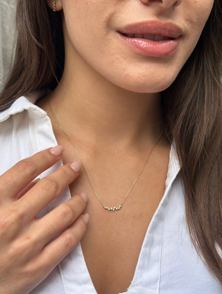 Lyra Diamond Cluster Necklace